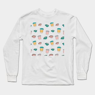 Happy coffee cups and mugs Long Sleeve T-Shirt